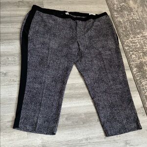 Catherines Charcoal and Black Straight Leg Pants
